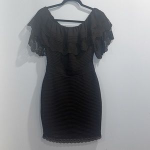 Alice by Temperley Black Lace Whispers Dress